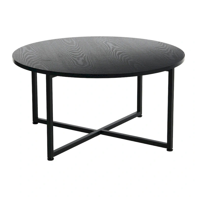 Table basse ronde multicolore, cadre en acier, pour 1 personne, 80 cm de diamètre