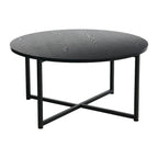 Table basse ronde multicolore, cadre en acier, pour 1 personne, 80 cm de diamètre