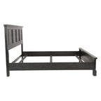 Cadre de lit panneau rustique noir avec tête et pied de lit – Simple / Queen / King