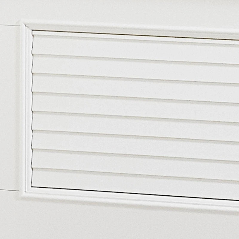Tête de lit capitonnée Oyster White King avec détails à persiennes