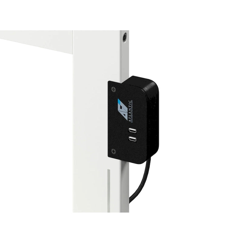 Lit plateforme double blanc avec pied de lit, 1 personne