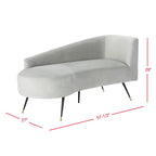 Causeuse 2 places en velours noir et doré, L 146 cm x P 68,5 cm x H 71 cm