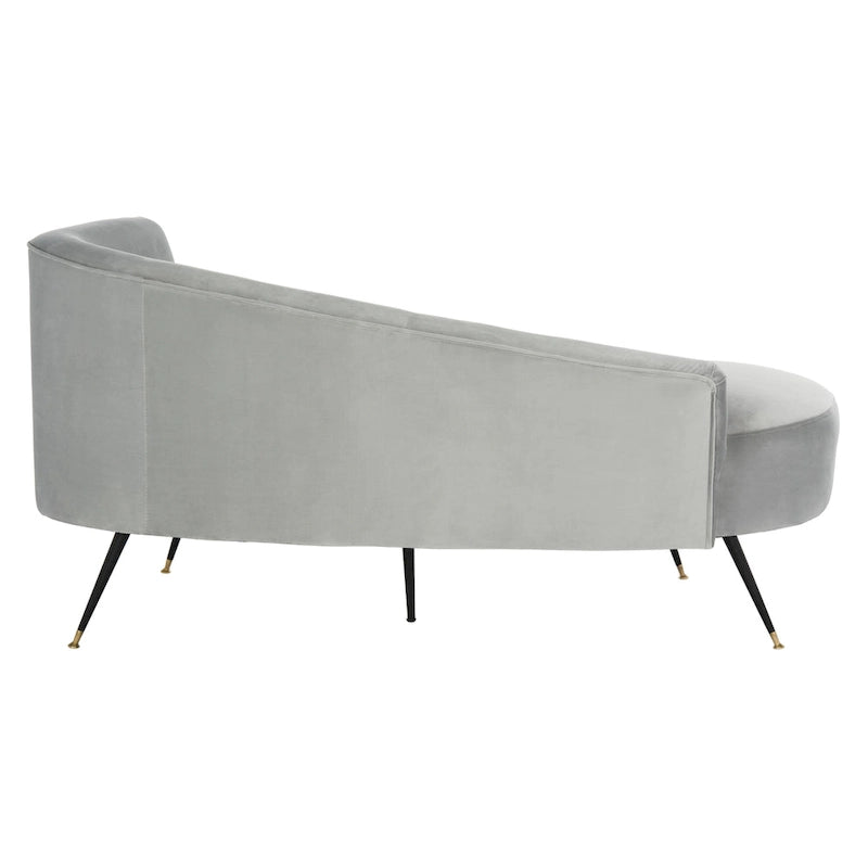 Causeuse 2 places en velours noir et doré, L 146 cm x P 68,5 cm x H 71 cm