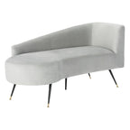 Causeuse 2 places en velours noir et doré, L 146 cm x P 68,5 cm x H 71 cm