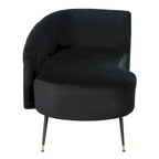 Causeuse 2 places en velours noir et doré, L 146 cm x P 68,5 cm x H 71 cm