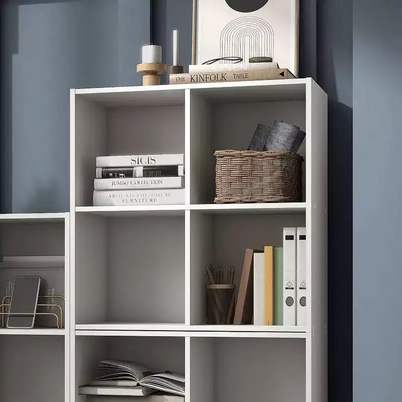 24/7 Shop At Home Bibliothèque moderne empilable et modulaire à 4 cubes Silkpath 24 po