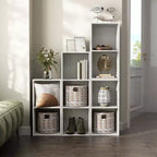 24/7 Shop At Home Bibliothèque moderne empilable et modulaire à 4 cubes Silkpath 24 po