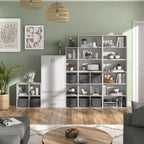24/7 Shop At Home Bibliothèque moderne empilable et modulaire à 4 cubes Silkpath 24 po