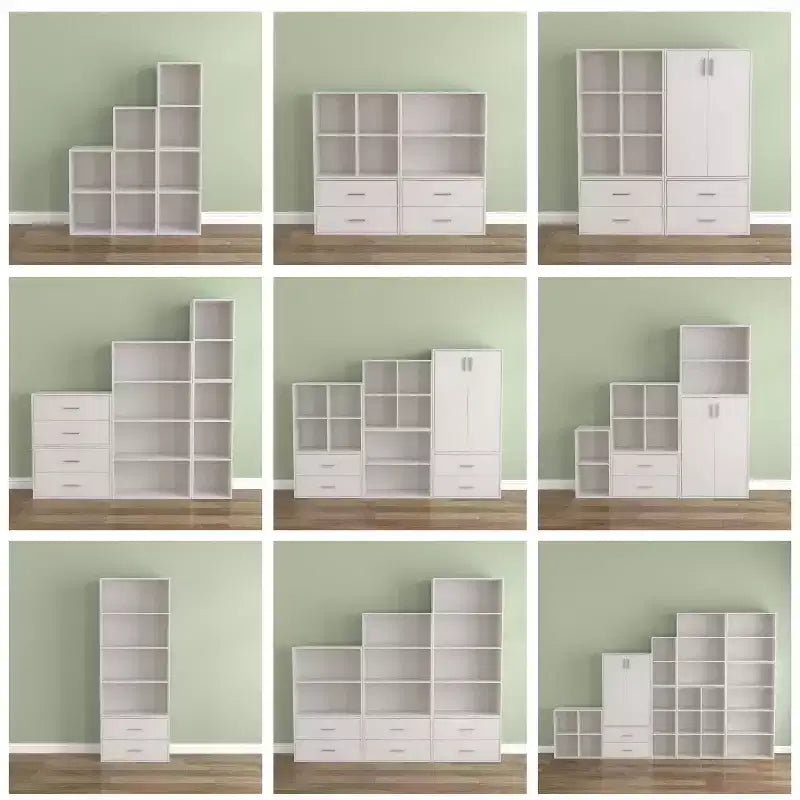 24/7 Shop At Home Bibliothèque moderne empilable et modulaire à 4 cubes Silkpath 24 po
