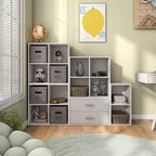 24/7 Shop At Home Bibliothèque moderne empilable et modulaire à 4 cubes Silkpath 24 po