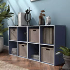 24/7 Shop At Home Bibliothèque moderne empilable et modulaire à 4 cubes Silkpath 24 po