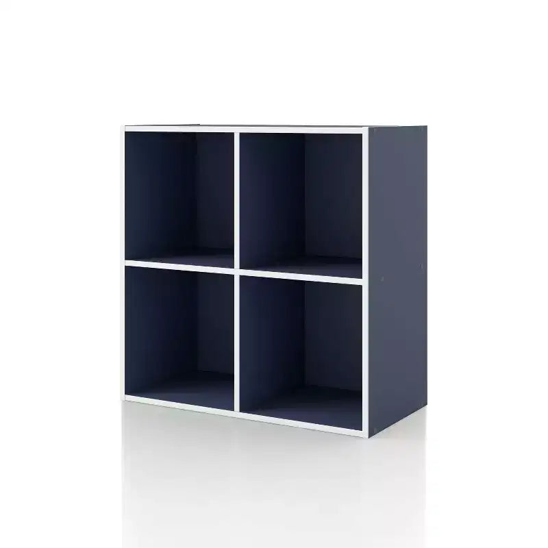 24/7 Shop At Home Bibliothèque moderne empilable et modulaire à 4 cubes Silkpath 24 po