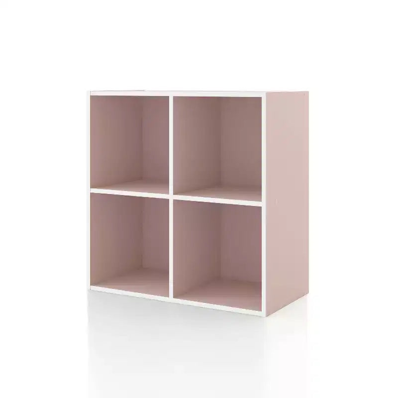 24/7 Shop At Home Bibliothèque moderne empilable et modulaire à 4 cubes Silkpath 24 po