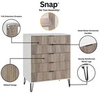 Manhattan Comfort Dumbo Ensemble de 3 meubles : commode à 5 tiroirs, commode à 10 tiroirs et table de chevet