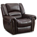 Fauteuil inclinable manuel, microfibre et similicuir, une place