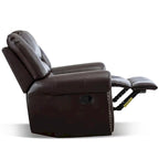 Fauteuil inclinable manuel, microfibre et similicuir, une place