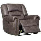 Fauteuil inclinable manuel, microfibre et similicuir, une place