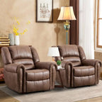 Fauteuil inclinable manuel, microfibre et similicuir, une place