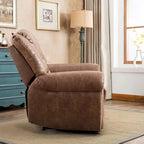 Fauteuil inclinable manuel, microfibre et similicuir, une place