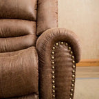 Fauteuil inclinable manuel, microfibre et similicuir, une place