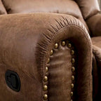 Fauteuil inclinable manuel, microfibre et similicuir, une place