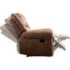 Fauteuil inclinable manuel, microfibre et similicuir, une place