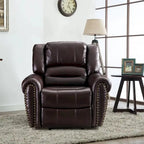 Fauteuil inclinable manuel, microfibre et similicuir, une place