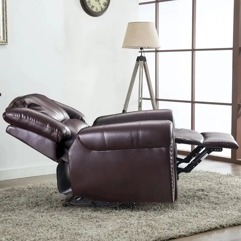 Fauteuil inclinable manuel, microfibre et similicuir, une place