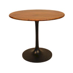 Table à manger ronde Elm Black / Antique Gold Tulip Base, 4 places
