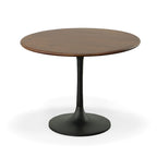 Table à manger ronde Elm Black / Antique Gold Tulip Base, 4 places