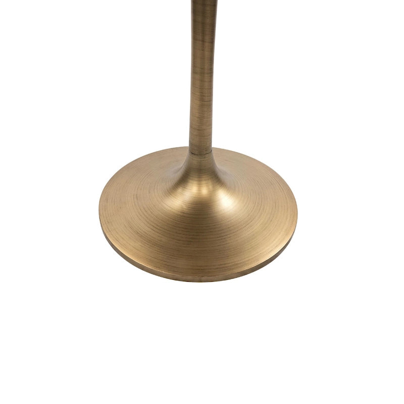 Table à manger ronde Elm Black / Antique Gold Tulip Base, 4 places
