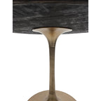 Table à manger ronde Elm Black / Antique Gold Tulip Base, 4 places