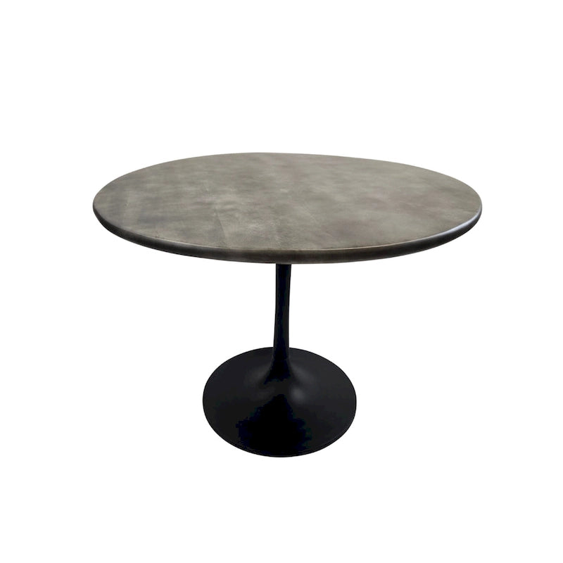 Table à manger ronde Elm Black / Antique Gold Tulip Base, 4 places