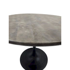 Table à manger ronde Elm Black / Antique Gold Tulip Base, 4 places