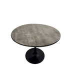 Table à manger ronde Elm Black / Antique Gold Tulip Base, 4 places