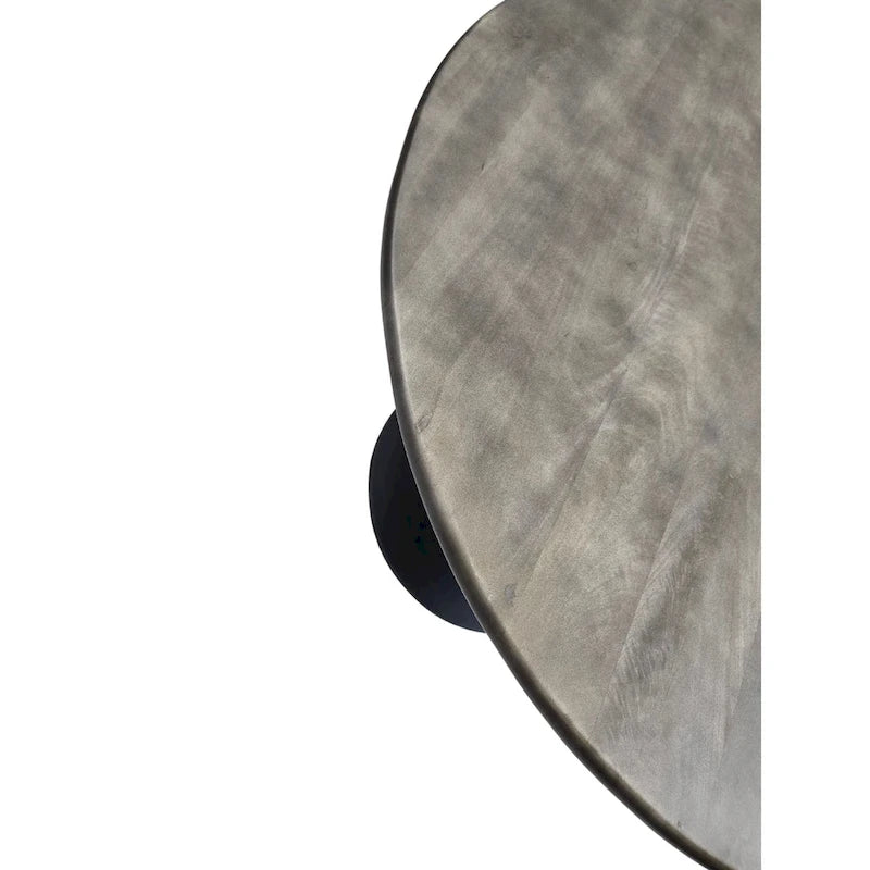 Table à manger ronde Elm Black / Antique Gold Tulip Base, 4 places