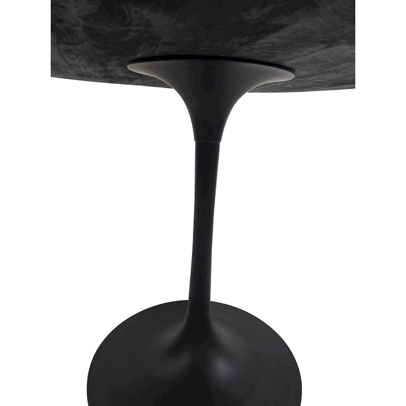 Table à manger ronde Elm Black / Antique Gold Tulip Base, 4 places