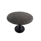 Table à manger ronde Elm Black / Antique Gold Tulip Base, 4 places