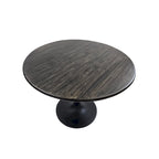 Table à manger ronde Elm Black / Antique Gold Tulip Base, 4 places