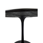 Table à manger ronde Elm Black / Antique Gold Tulip Base, 4 places