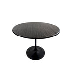 Table à manger ronde Elm Black / Antique Gold Tulip Base, 4 places