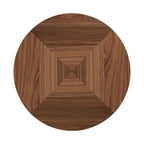 Table à manger ronde Espresso et Noyer avec plateau tournant, 6 places