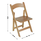 Chaise de salle à manger pliante en bois massif de qualité commerciale Flash Furniture Holden