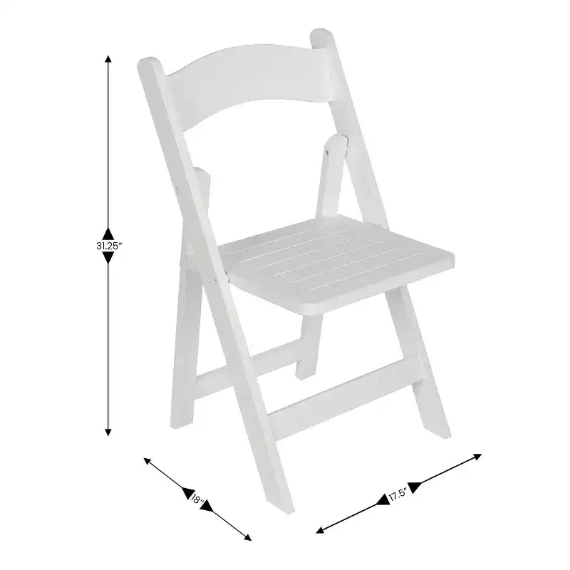 Chaise de salle à manger pliante en bois massif de qualité commerciale Flash Furniture Holden