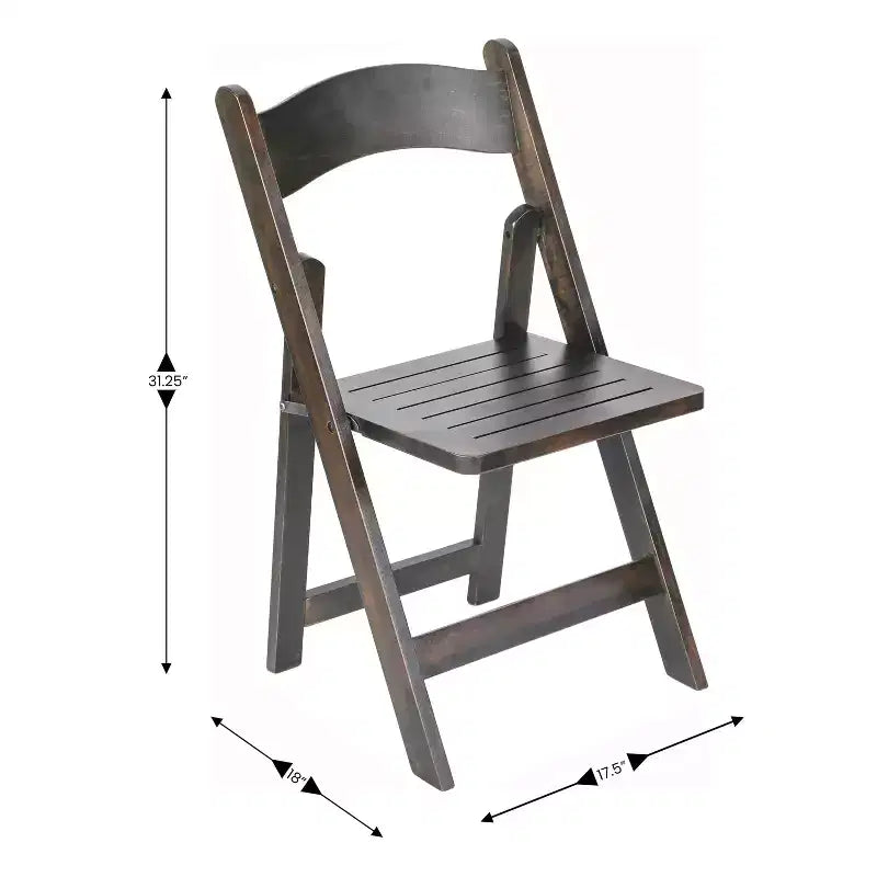 Chaise de salle à manger pliante en bois massif de qualité commerciale Flash Furniture Holden