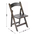 Chaise de salle à manger pliante en bois massif de qualité commerciale Flash Furniture Holden