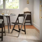 Chaise de salle à manger pliante en bois massif de qualité commerciale Flash Furniture Holden