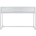 Aster 2 Drawer Mirrored Desk - DSK9701 - Silver/Mirror - Safavieh