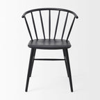 Chaise de salle à manger en métal noir, style ferme, individuelle