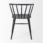 Chaise de salle à manger en métal noir, style ferme, individuelle